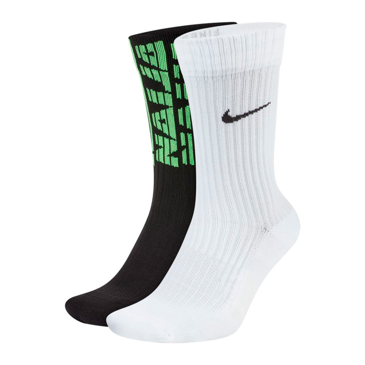 Socks Nike Nigeria Sneaker Sox Shox Crew (2 Pares) 2020-2021 Black ...