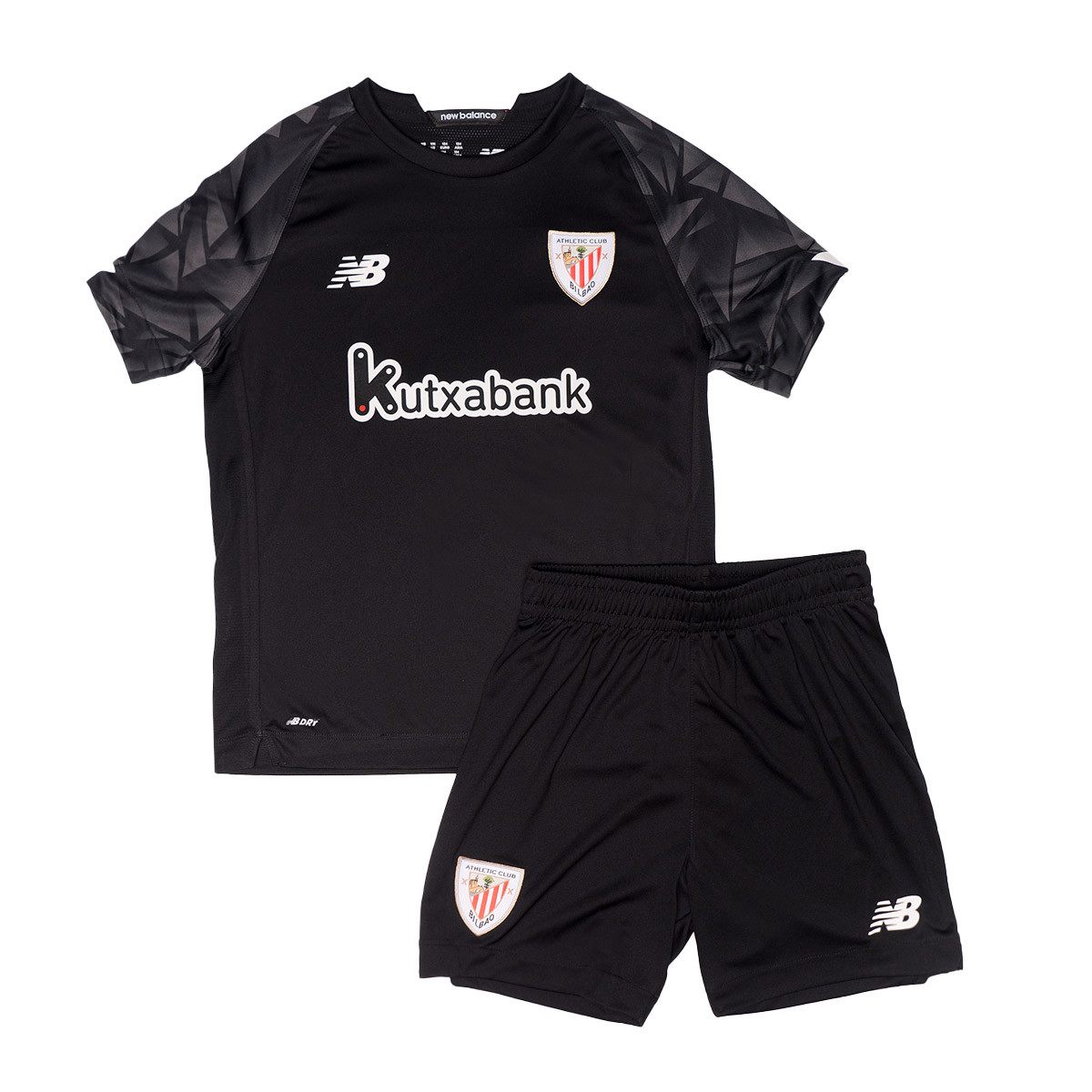 Conjunto New Balance AC Bilbao Primera Equipación Portero 2020-2021 Niño Black - Fútbol Emotion