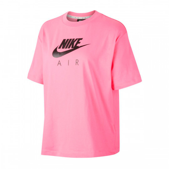 La forma debajo danza Camiseta Nike Sportswear Air BF Mujer Pink Sicle-Black - Fútbol Emotion