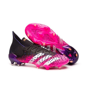 black and pink football boots