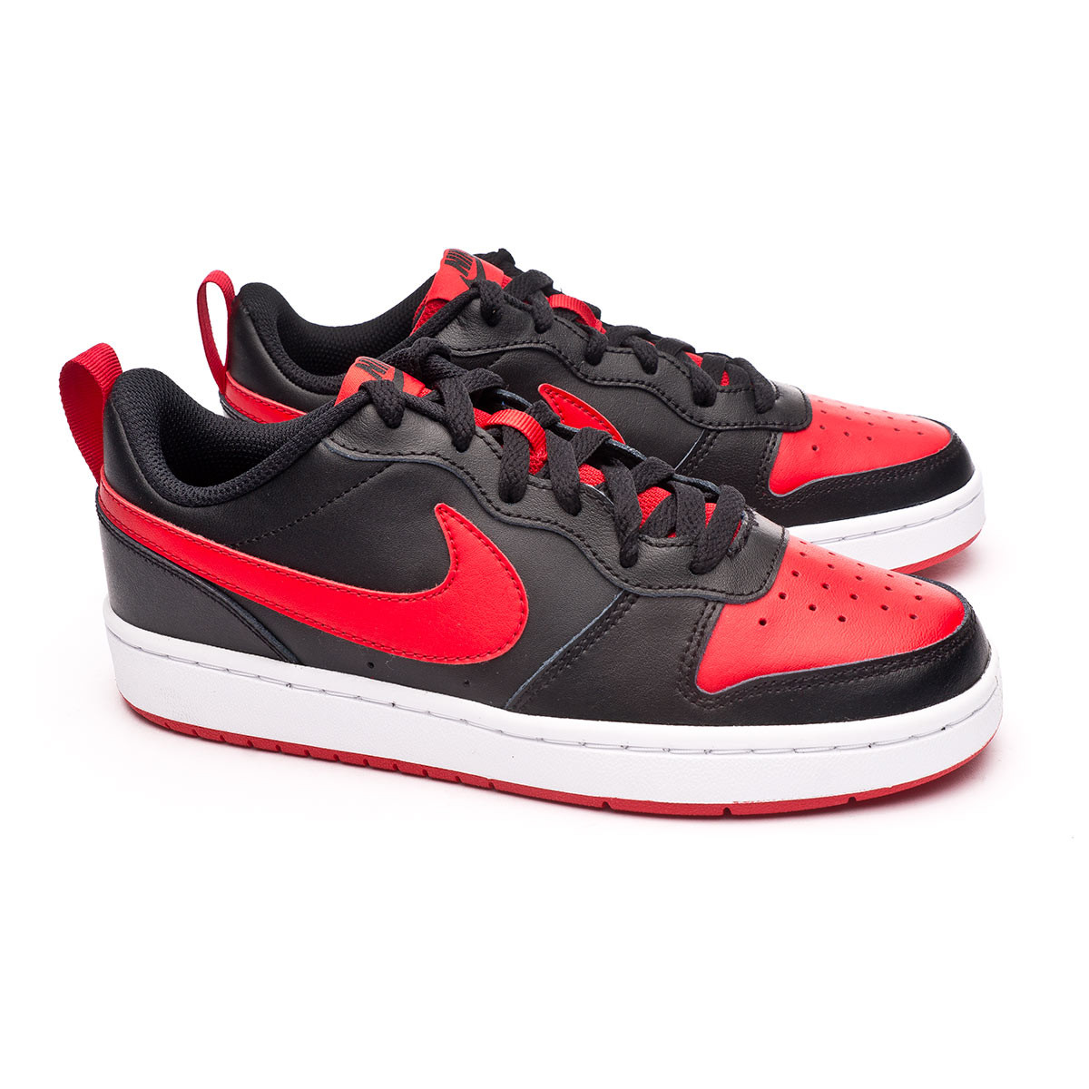 nike court borough low 2 black and red