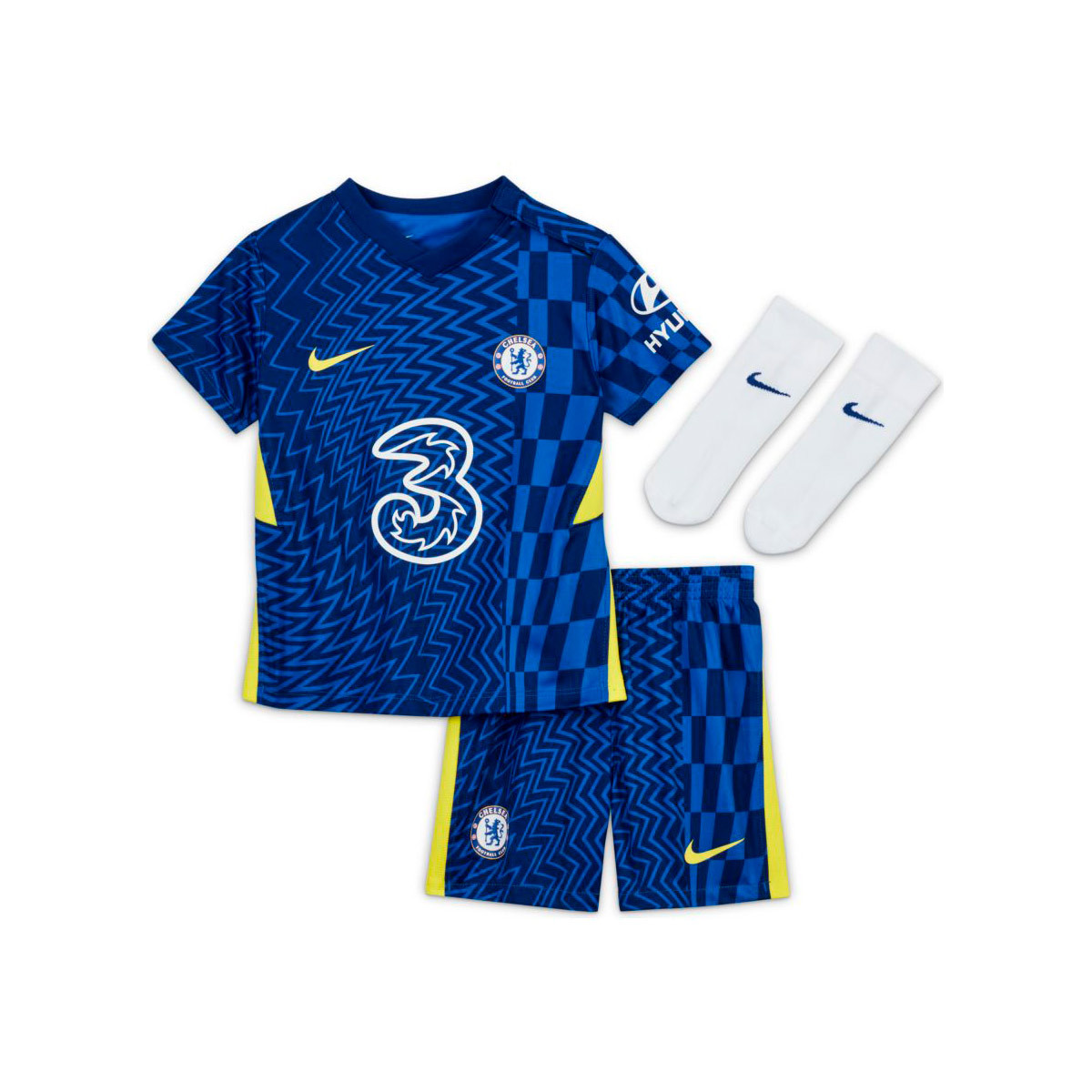 Kit Nike Kids Chelsea FC Home Kit 2021-2022 Lyon Blue-Opti Yellow ...