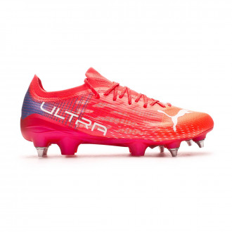 pink and blue puma football boots