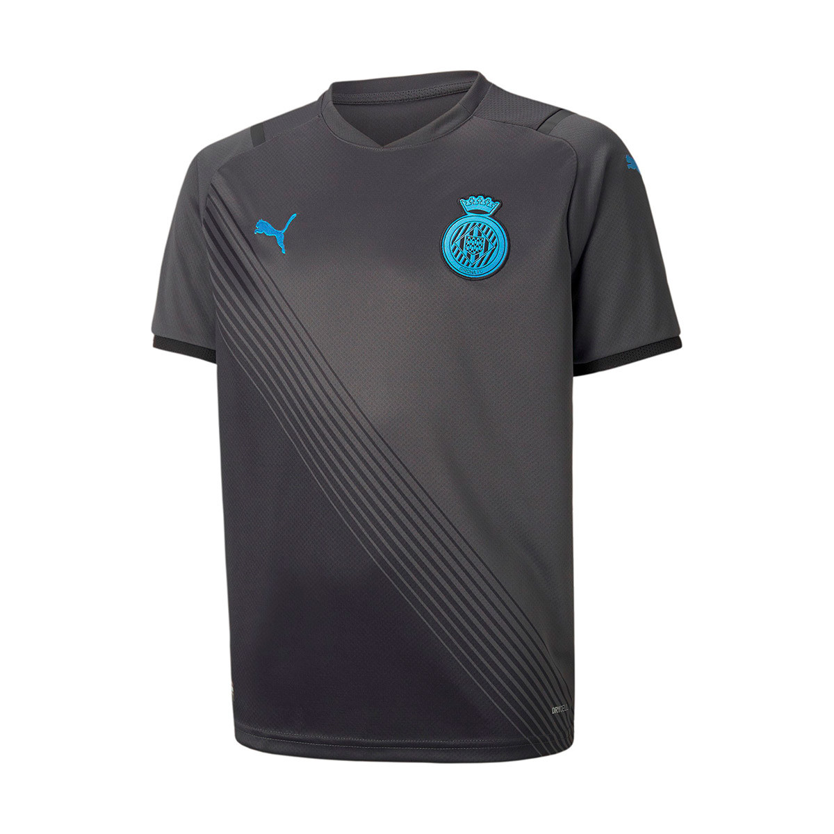 fascismo Perth formar Camiseta Puma Girona FC Segunda Equipación 2021-2022 Niño  Asphalt-Black-Light Blue - Fútbol Emotion