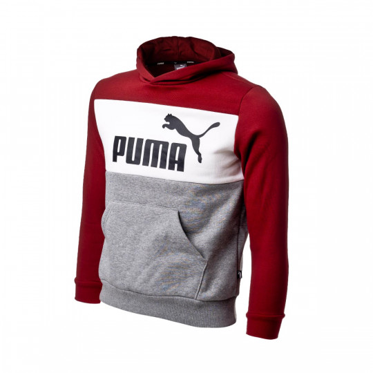 puma color block mens long sleeve hoodie