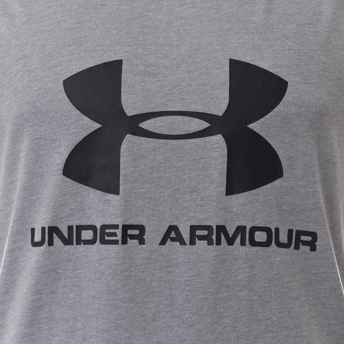 Buy Under Armour UA Sportstyle Logo Tank in Steel Light Heather
