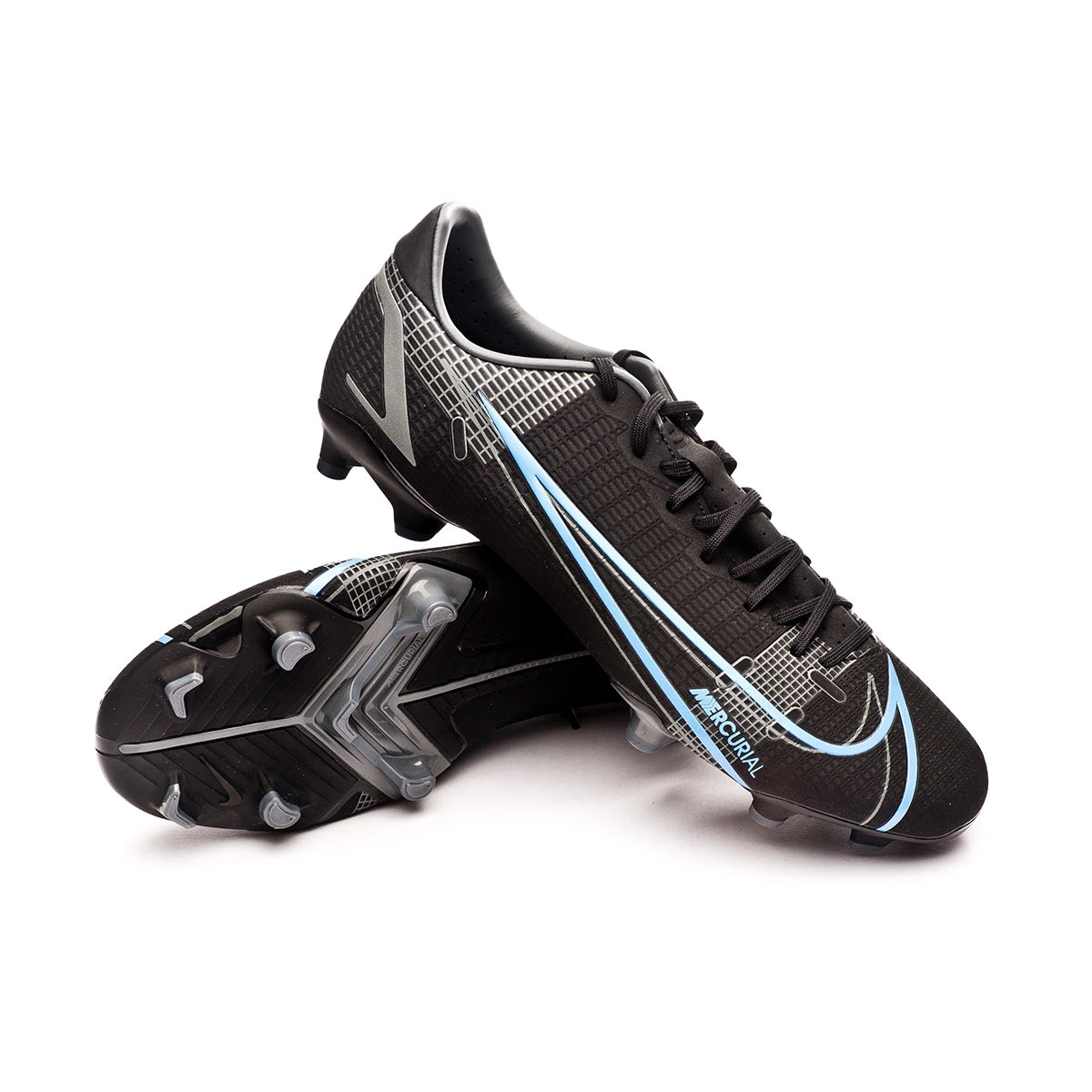 Nike Mercurial Vapor 14 Academy FG Cleats-Football Grey/Blackened Blue/Lt  Marine