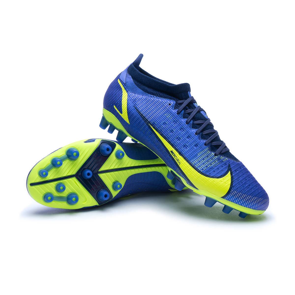 Bota de Nike Mercurial Vapor 14 Sapphire-Volt-Blue Void - Fútbol Emotion
