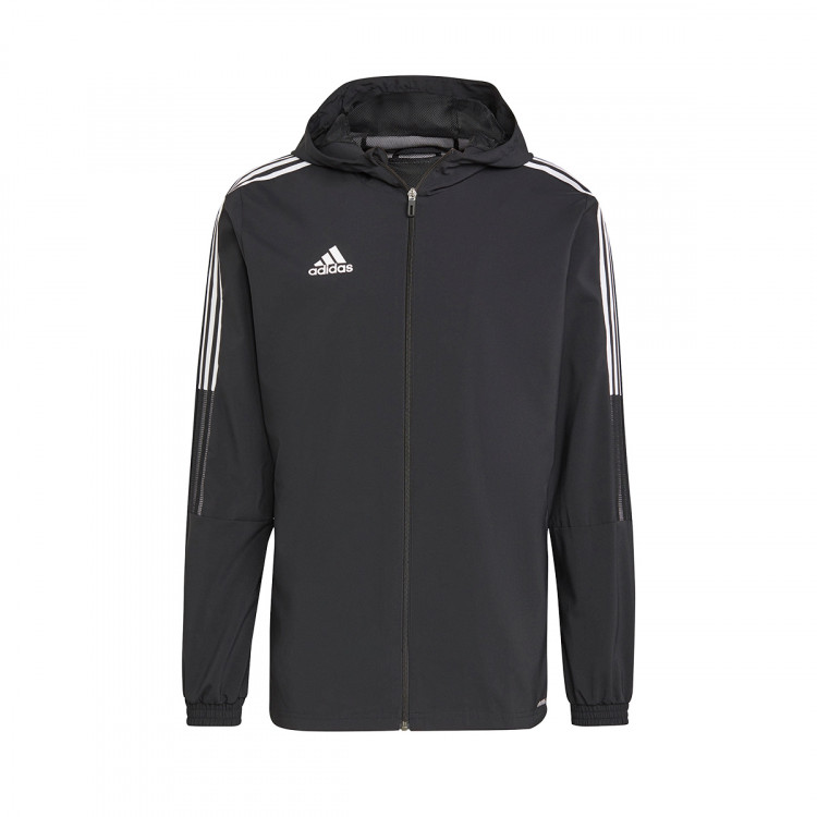 Raincoat adidas Kids Tiro 21 Windbreaker Black - Fútbol Emotion