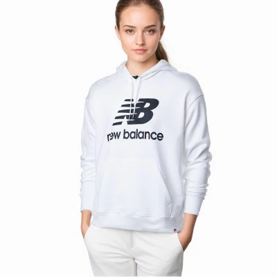 Sudadera Essentials Stacked Logo Oversized Pullover Hoodie Mujer