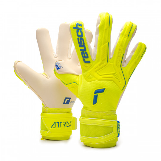 Glove Reusch Attrakt Freegel Gold X Safety Yellow-Deep Blue-White ...