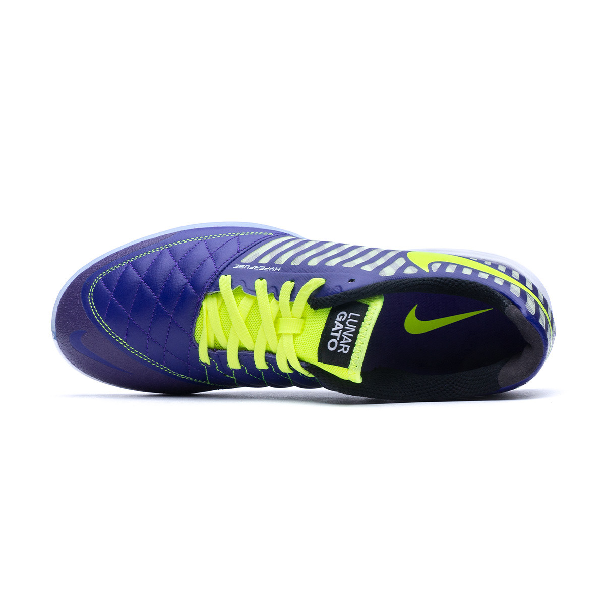 Iluminar extraño Disparo Zapatilla de Fútbol sala Nike Lunar Gato II Electro Purple-Volt-Black-White  - Fútbol Emotion