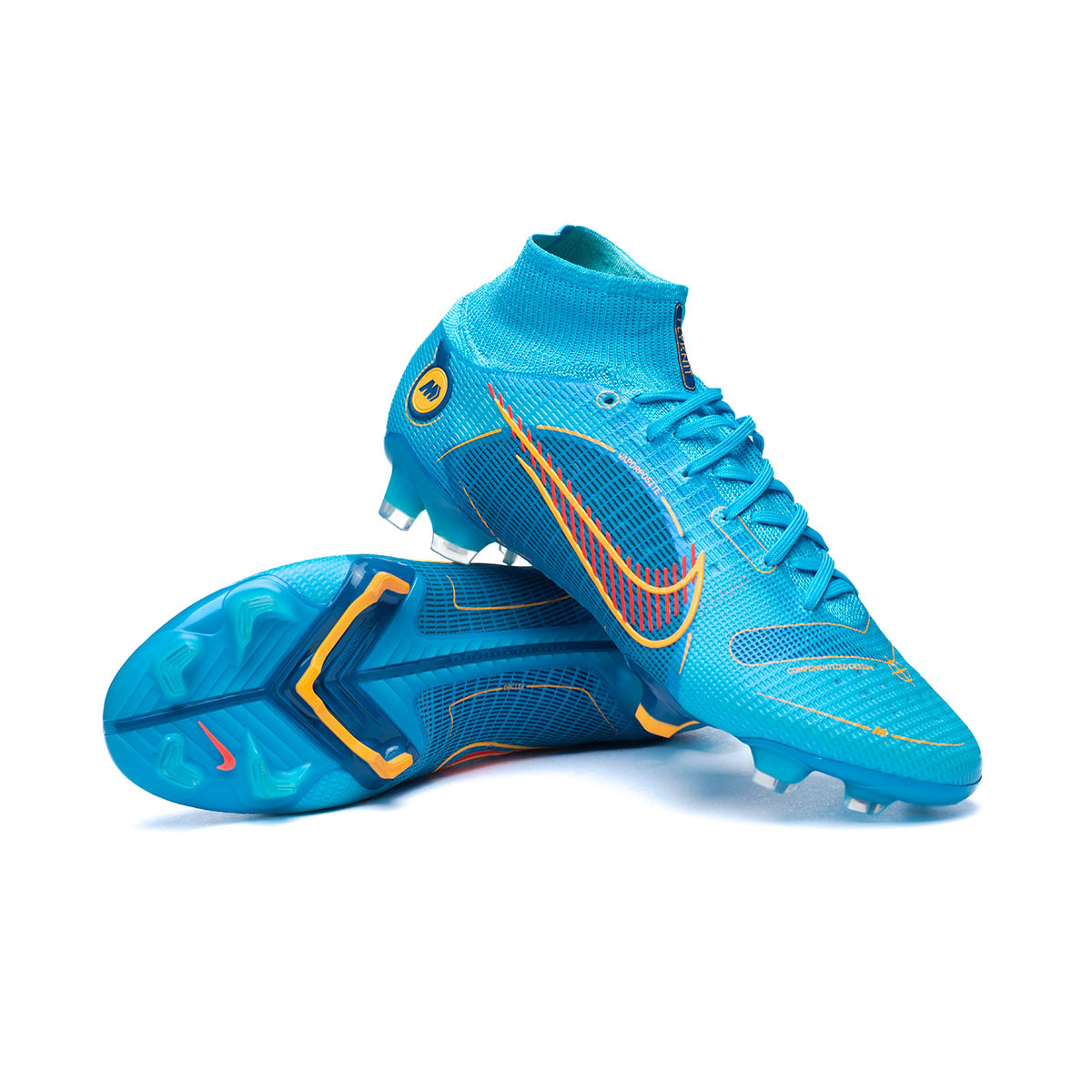 Bota de fútbol Nike Mercurial 8 FG Chlorine Blue-Laser Orange-Marina - Fútbol Emotion