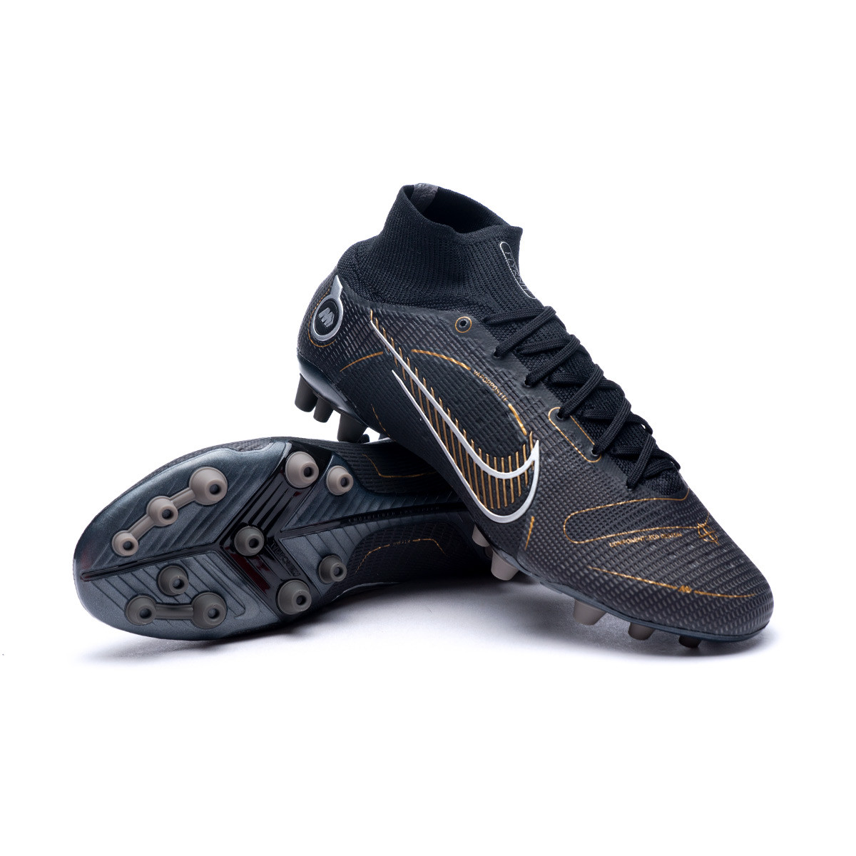 demasiado dominio Desconocido Bota de fútbol Nike Mercurial Superfly 8 Elite AG Black-Metallic Gold-Metallic  Silver - Fútbol Emotion