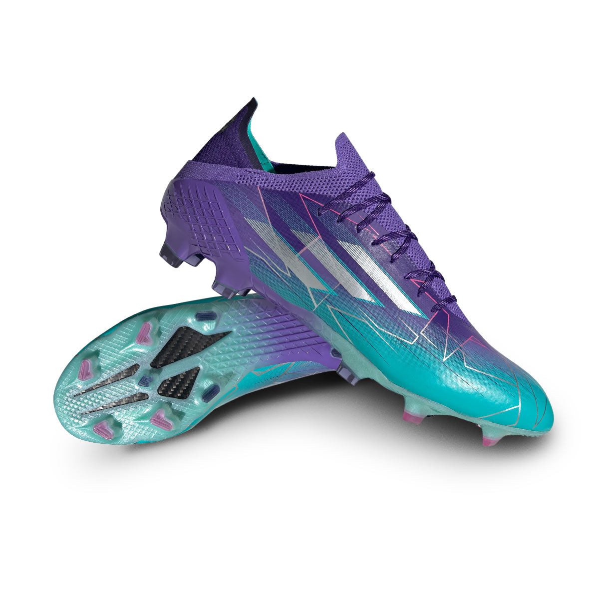 black and purple football boots