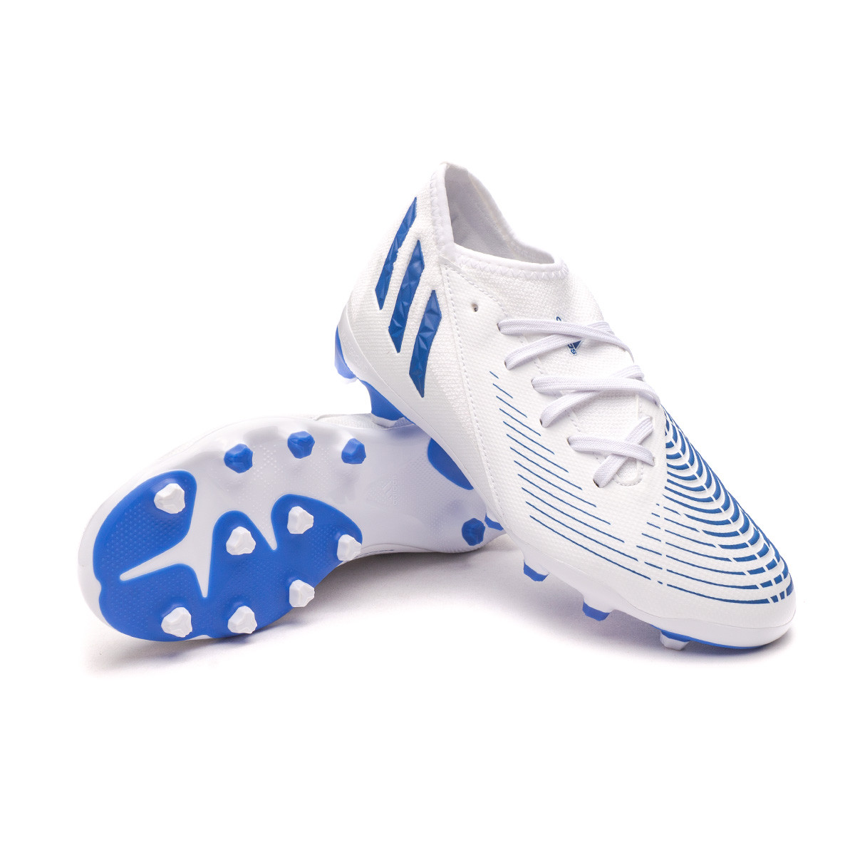 sencillo mensual Gemidos Bota de fútbol adidas Predator Edge .3 MG Niño White-Blue - Fútbol Emotion