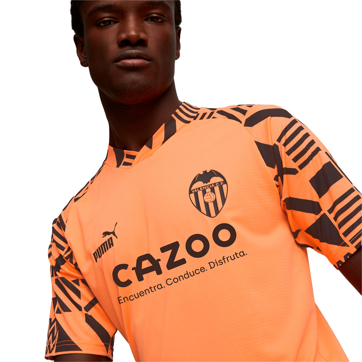 Playera Puma Valencia Cf Pre Match 2022 2023 Neon Citrus Black Fútbol