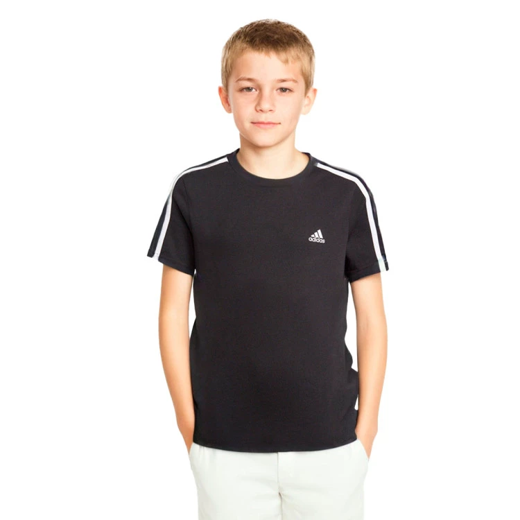 camiseta-adidas-3-stripes-tee-nino-black-white-0