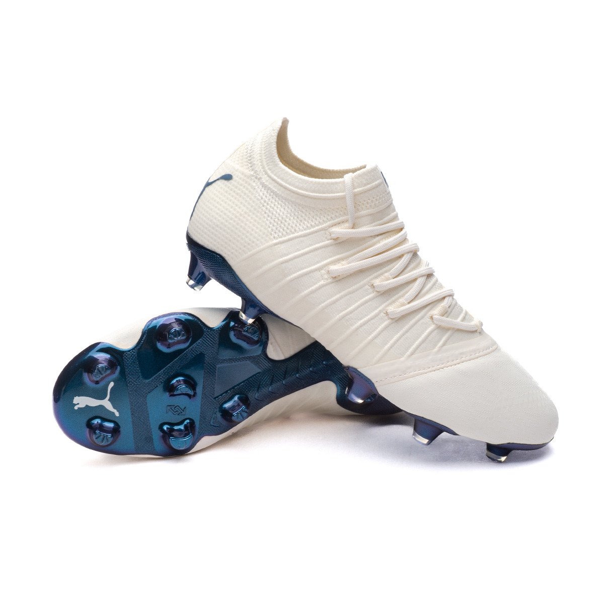 valores rebanada cinta Bota de fútbol Puma Future 1.4 Lazertouch FG/AG White-Blue - Fútbol Emotion