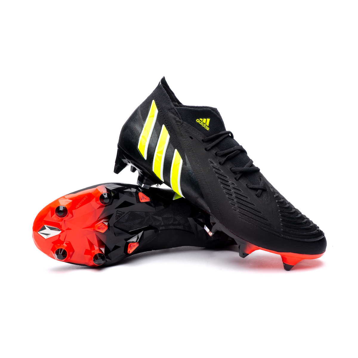 Bota de fútbol Predator Edge .1 Core Black-Solar Yellow-Solar Red - Fútbol Emotion