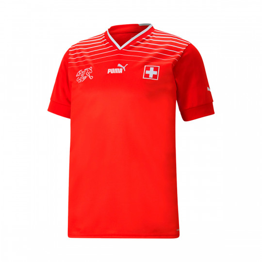 Perjudicial Shipley Tomar medicina Camiseta Puma Suiza Primera Equipación Mundial Qatar 2022 Red-White -  Fútbol Emotion
