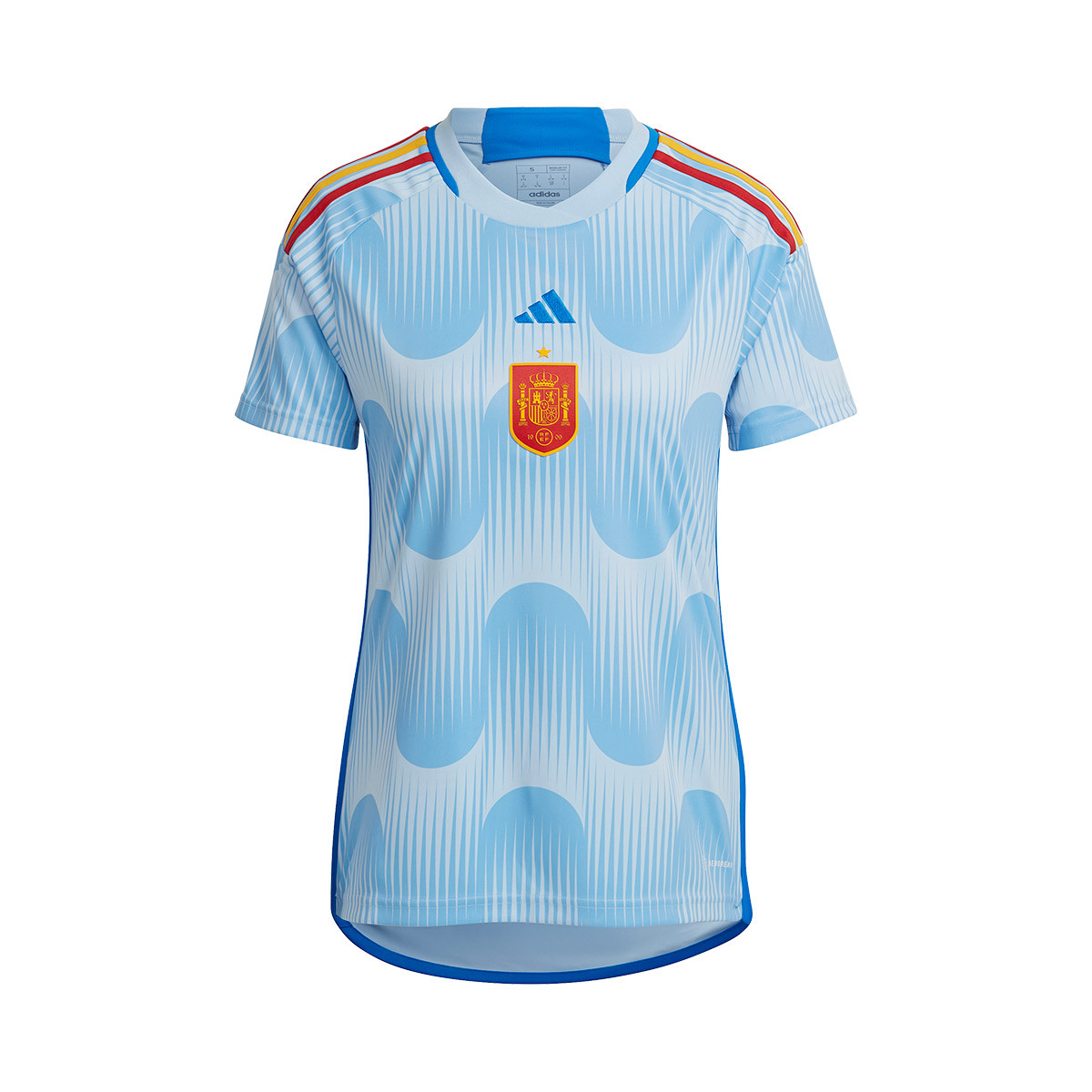 Camiseta España Segunda Equipación Mundial Qatar 2022 Mujer Glow Blue-Glory Blue - Fútbol Emotion