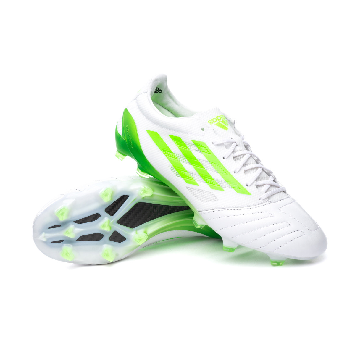 tifón confirmar recuerdos Zapatos de fútbol adidas X Speedportal 99 Leather .1 FG White-Green -  Fútbol Emotion