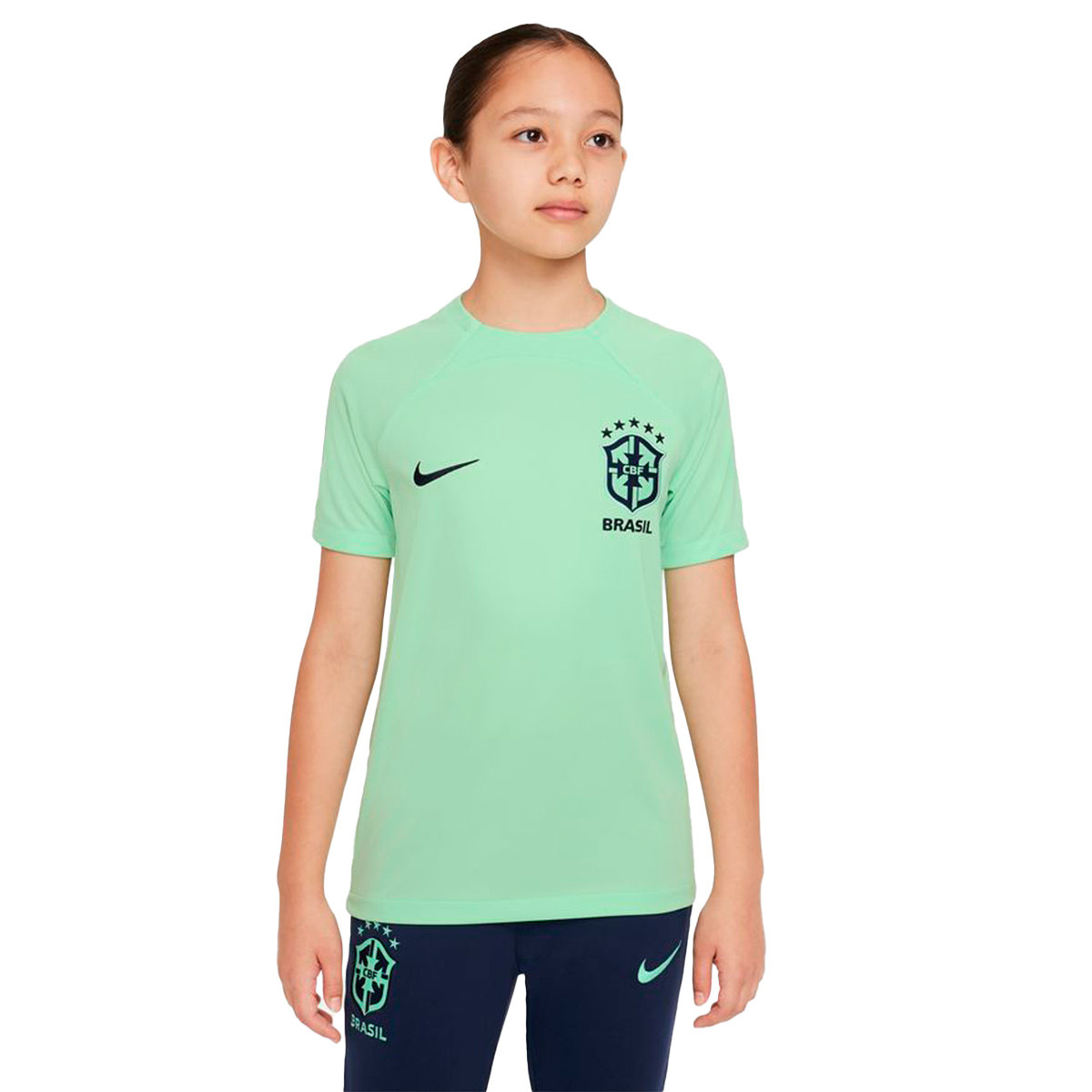 Del Sur Negociar Agregar Camiseta Nike Brasil Training Mundial Qatar 2022 Niño Cucumber Calm -  Fútbol Emotion