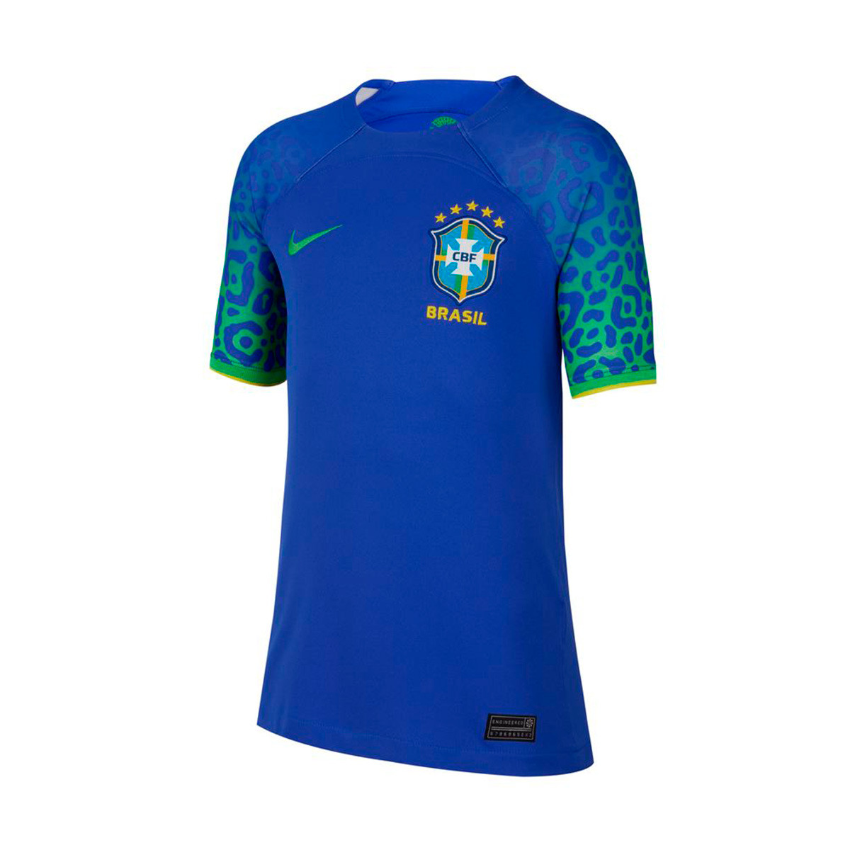 Correspondiente fósil préstamo Camiseta Nike Brasil Segunda Equipación Stadium Mundial Qatar 2022 Niño  Paramount Blue - Fútbol Emotion