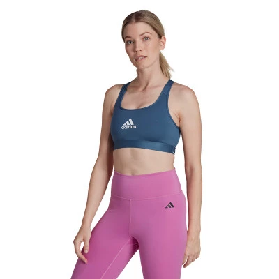 Brasier Powerreact Training Medium Support 3 Stripes Mujer