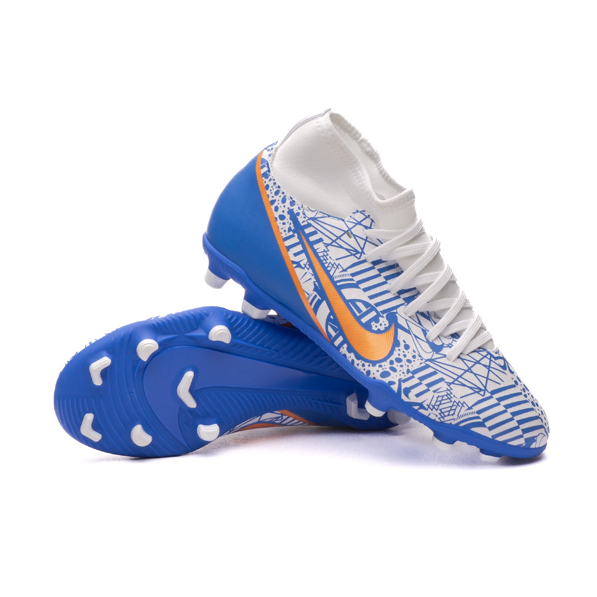 Football Boots Nike Mercurial Superfly 9 Club CR7 FG/MG Niño White-Metallic  Cooper-Concord - Fútbol Emotion