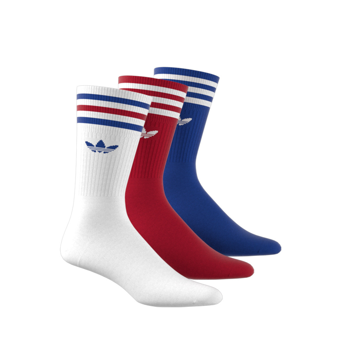 Fondos Tierra Húmedo Socks adidas Clásicos Caña Alta (Pack de 3) Nations White-Power Red-Royal  Blue - Fútbol Emotion