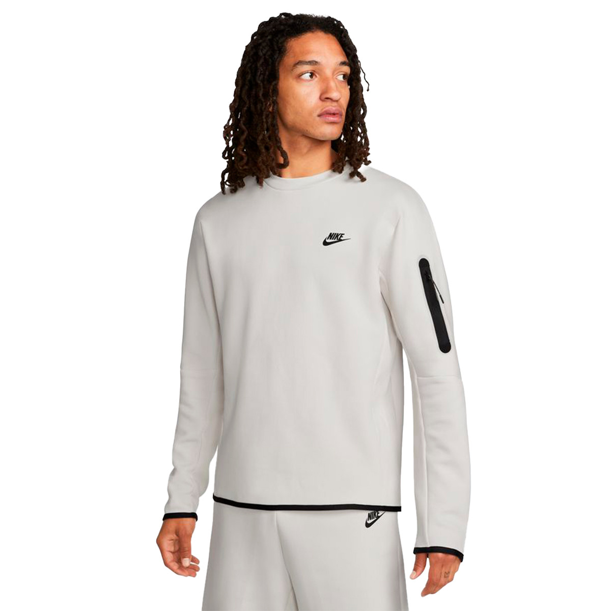 Sweatshirt Nike Sportswear Tech Fleece Crew Phantom-Black - Fútbol Emotion