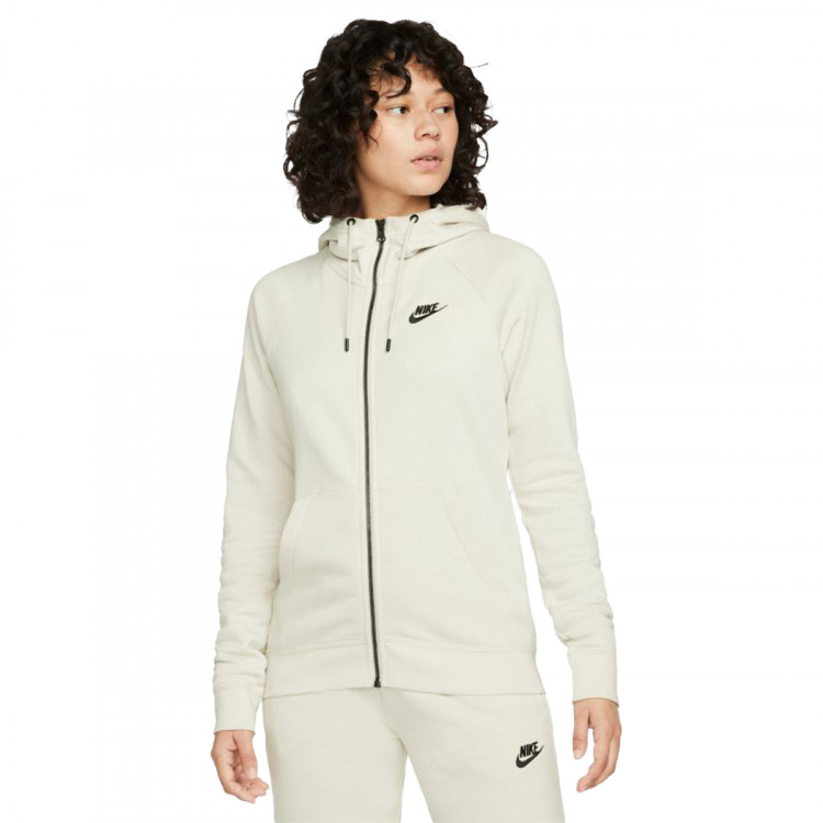 Jacket Nike Women Sportswear Essentials Fleece Lt Orewood Brn-Black ...