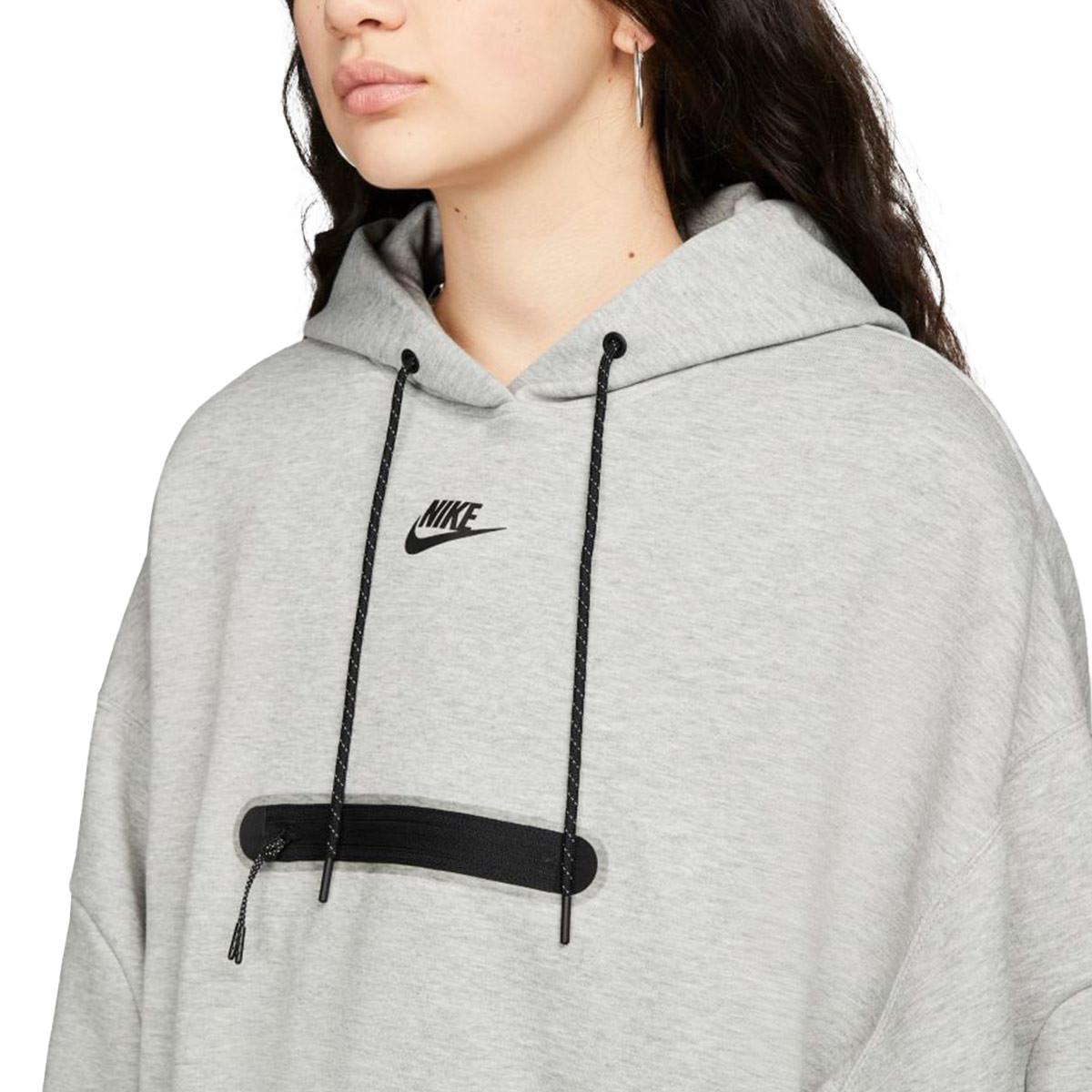 Nike Sportswear Tech Fleece Oversize Mujer Dk Grey Heather-Black - Fútbol Emotion