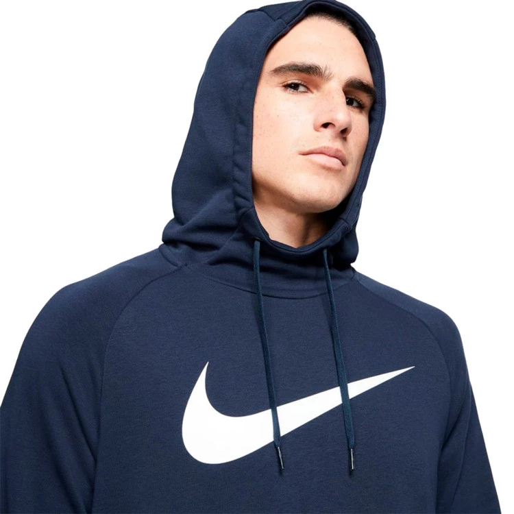 Sweatshirt Nike Dri Fit Training Swoosh Hoodie Obsidian White Futbol Emotion