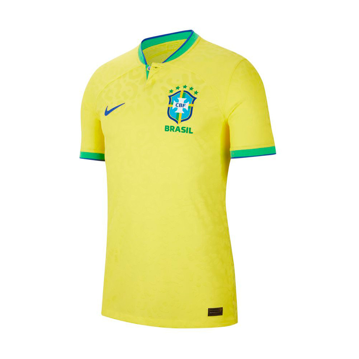 Camiseta Nike Brasil Primera Equipación Match Mundial Qatar 2022 Dynamic Yellow-Green Spark-Paramount Blue - Fútbol