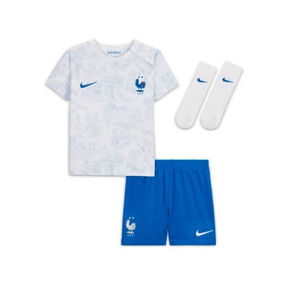 Completo Kit Francia Seconda Coppa del Mondo Qatar 2022 Bambino