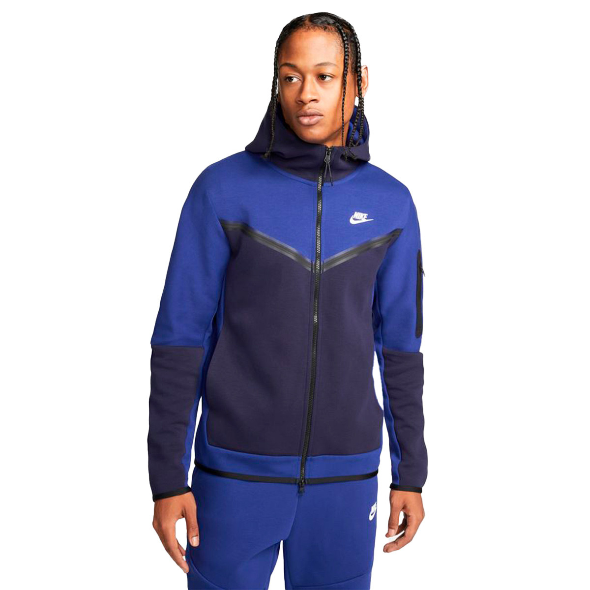 Jacket Nike Sportswear Tech Fleece Hoodie Deep Royal BlueBlackened