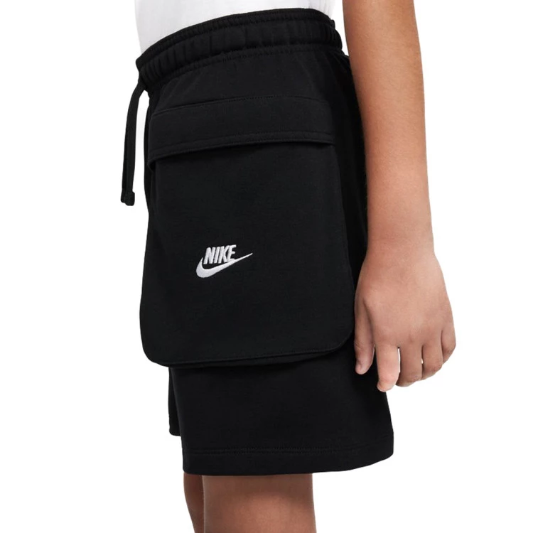 pantalon-corto-nike-sportswear-club-cargo-nino-black-white-3