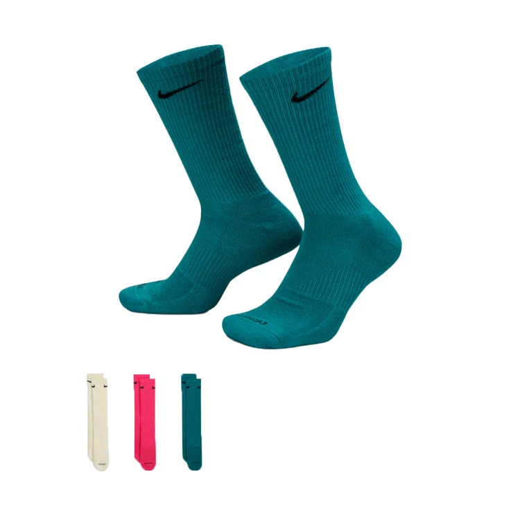 calcetines-nike-everyday-plus-cushioned-crew-3-pares-mineral-teal-black-active-fuchsia-black-citro-0