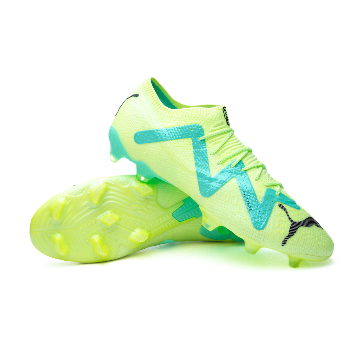 Boots Puma Future Ultimate Low FG/AG Yellow-Black-Electric Peppermint - Fútbol Emotion