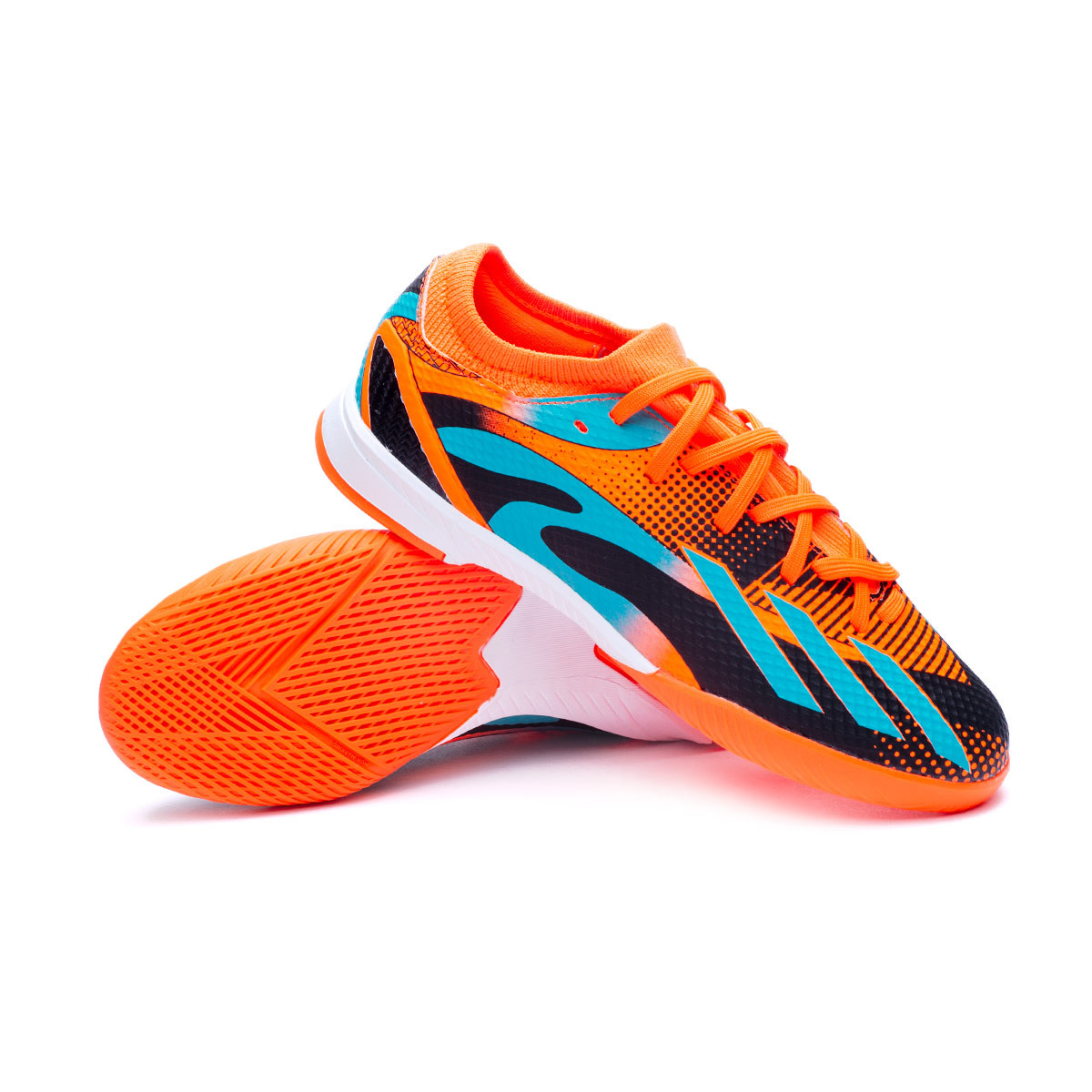 Zapatilla sala adidas X Speedportal Messi .3 IN Niño Solar Orange-Mint Rush-Core - Fútbol Emotion
