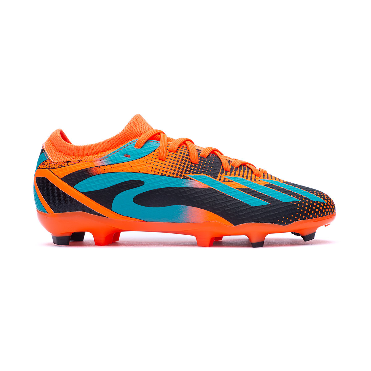 Chaussure de foot adidas X Speedportal Messi .3 FG Enfant Solar Orange-Mint  Rush-Core Black - Fútbol Emotion