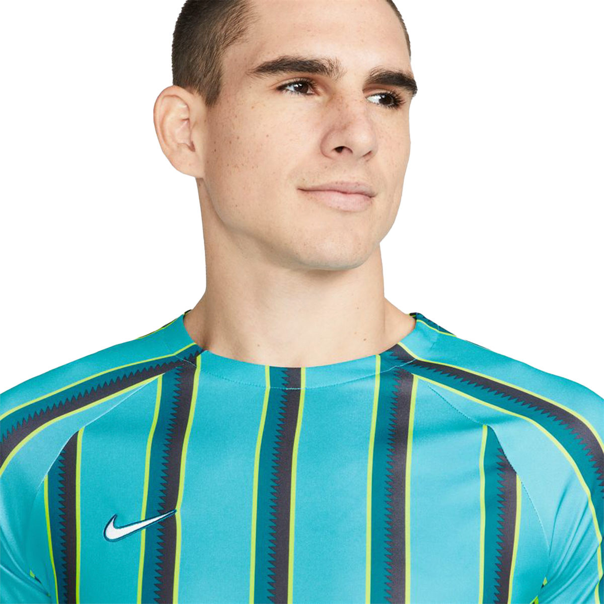 Nike Men's Jersey Striped Division III Soccer Jersey Shirt (Green