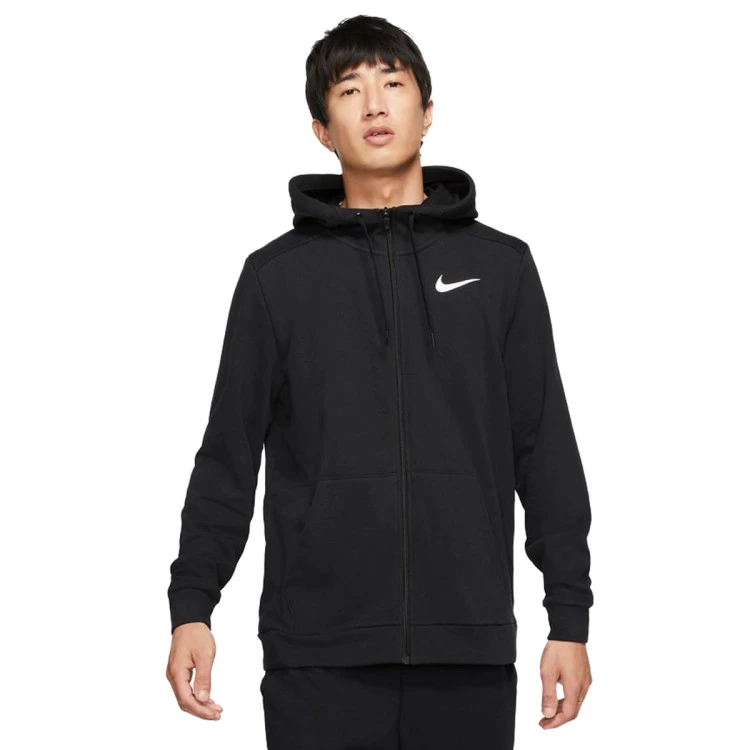 chaqueta-nike-dri-fit-full-zip-training-hoodie-black-white-0