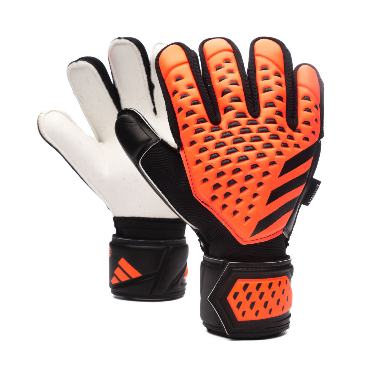 Glove adidas Predator Match Fingersave Solar Orange-Black - Fútbol Emotion