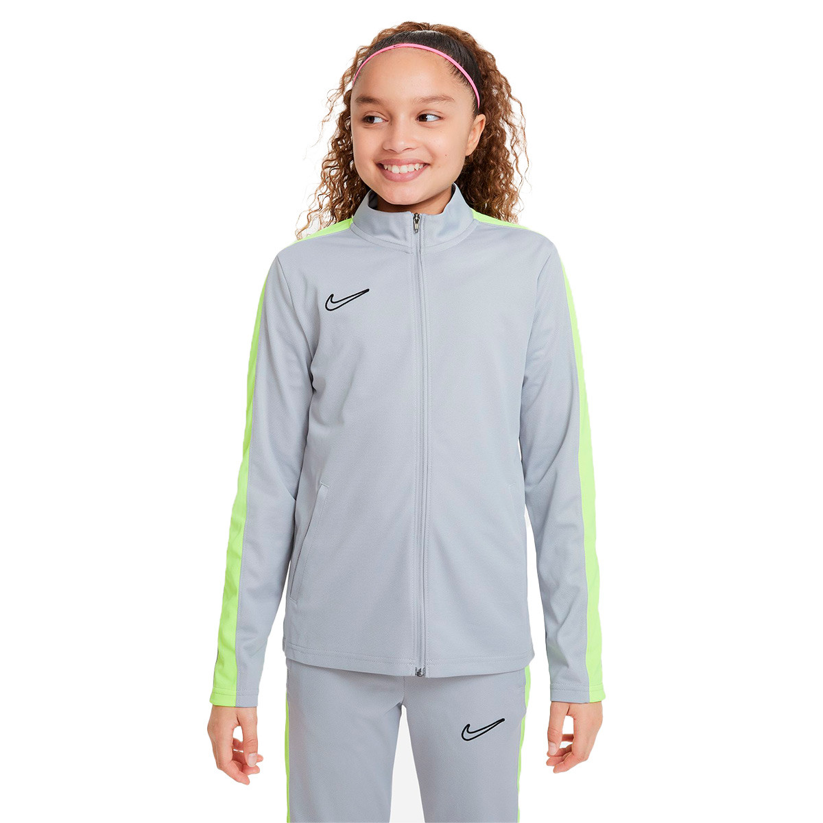 Trainingsanzug Nike Kinder Academy Dri-Fit - Silber-Volt Emotion Fútbol 23