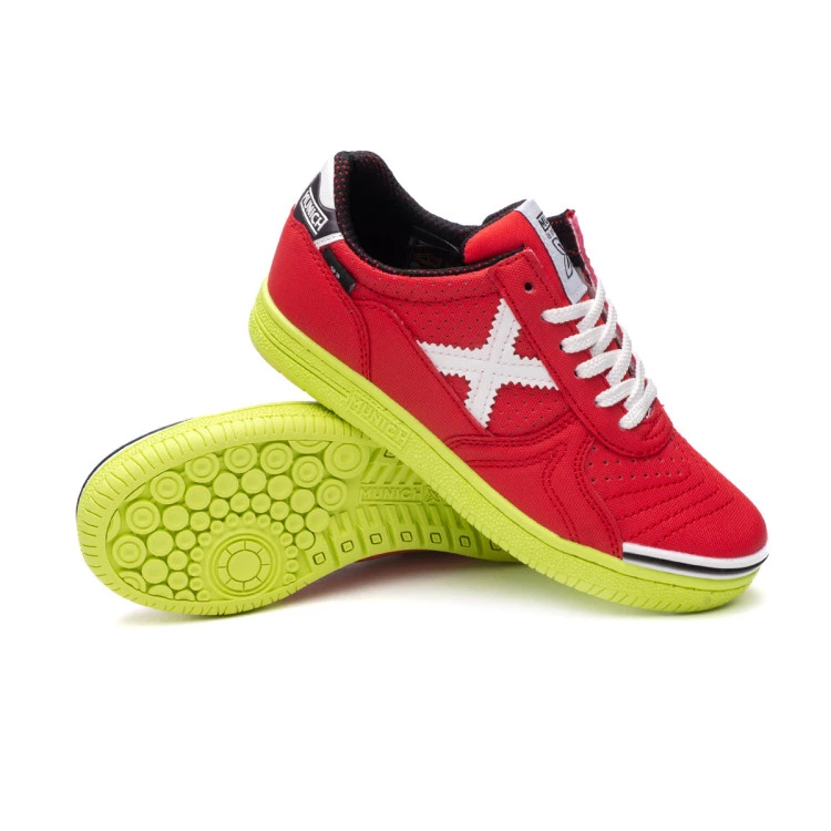 Zapatilla de Futbol sala Munich G3 Profit Nino Rojo Futbol Emotion