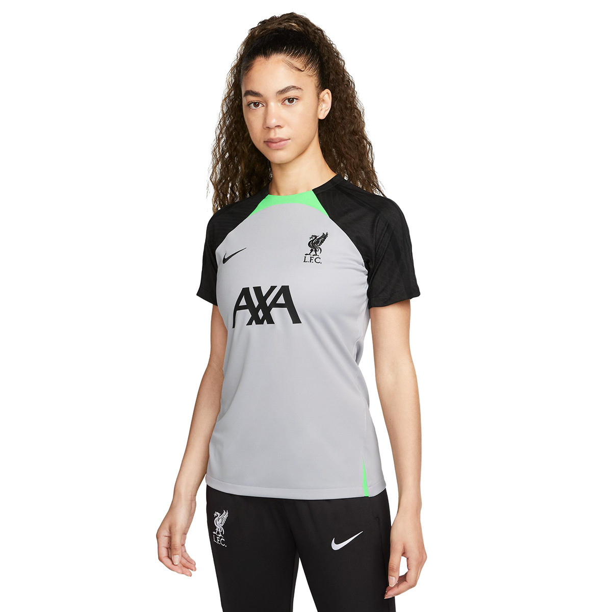 Jersey Nike Women Liverpool FC Training 2023-2024 Wolf Grey-Poison Green -  Fútbol Emotion